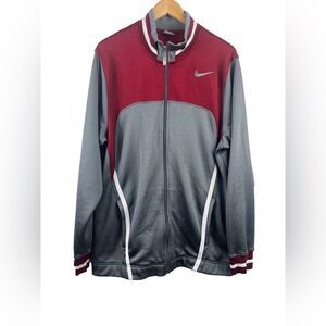 Nike Jacket Vintage Track Full Zip Mens Size Large Red Gray